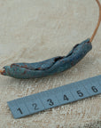 handmade clay pendant blue green shades