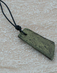 Unisex black - green pendant with clay