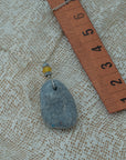 Sea pebble pendant with silver chain