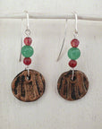 Black – gold handmade clay earrings