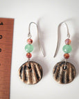 Black – gold handmade clay earrings