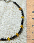 handmade bracelet hematite agate silver
