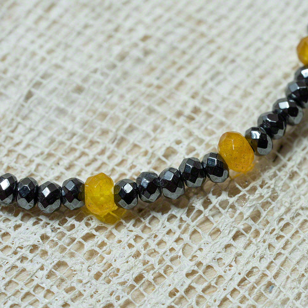 handmade bracelet hematite agate silver