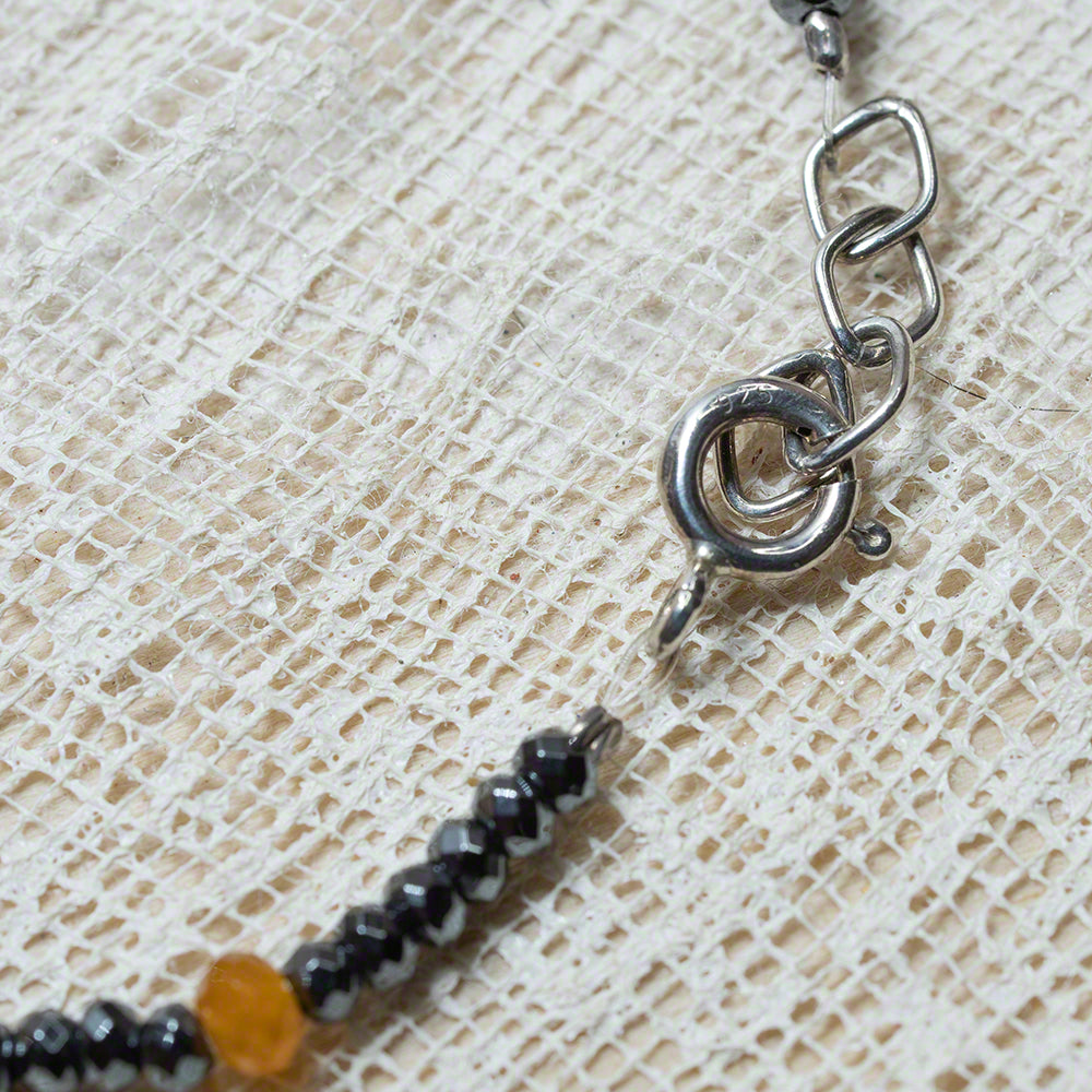 handmade bracelet hematite agate silver