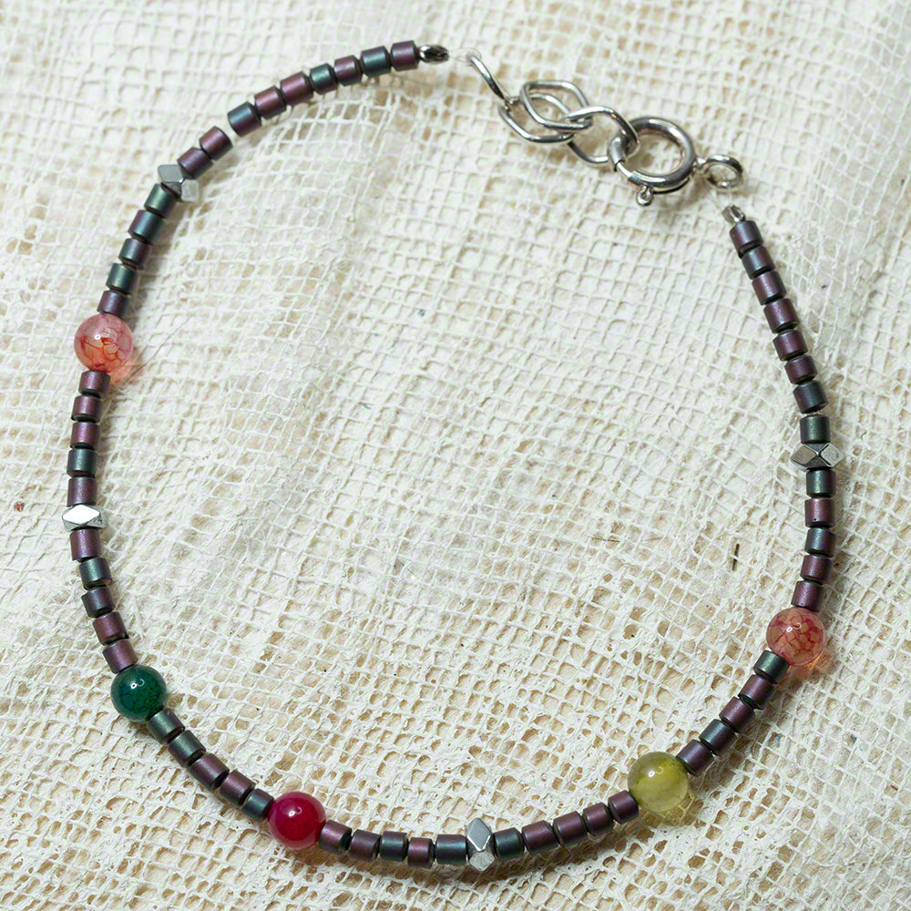 Hematite agate bracelet