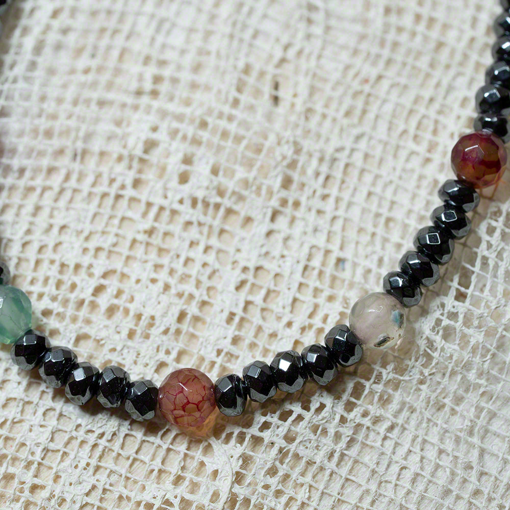 hematite agate beads bracelet