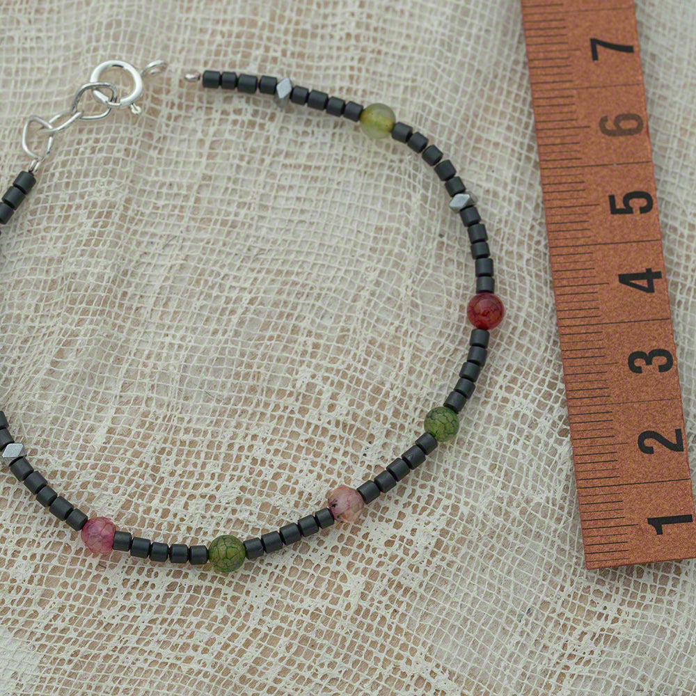 hematite agate beads bracelet