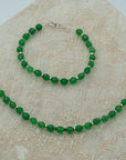 green agate hematite bracelet pendant