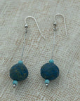 blue clay earrings