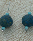 blue clay earrings