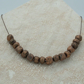 Necklace with handmade beads