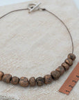 Necklace with handmade beads