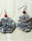 handmade clay earrings agate silver