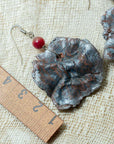 handmade clay earrings agate silver