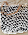 handmade crochet bag with lining