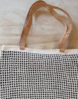 handmade crochet bag with lining