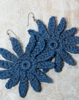 crochet flower earrings