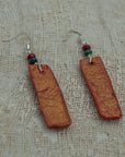 clay earrings silver 925 agate
