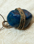 blue agate pendant