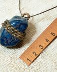 blue agate pendant