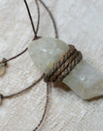 White translucent agate pendant