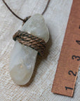 White translucent agate pendant