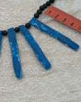 Captivating Necklace: Black Agate & Blue-White Clay