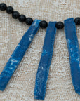 Captivating Necklace: Black Agate & Blue-White Clay