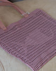 Handmade Crochet Tote Bag in Dusty Rose – A Touch of Kea Island Style