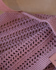 Handmade Crochet Tote Bag in Dusty Rose – A Touch of Kea Island Style