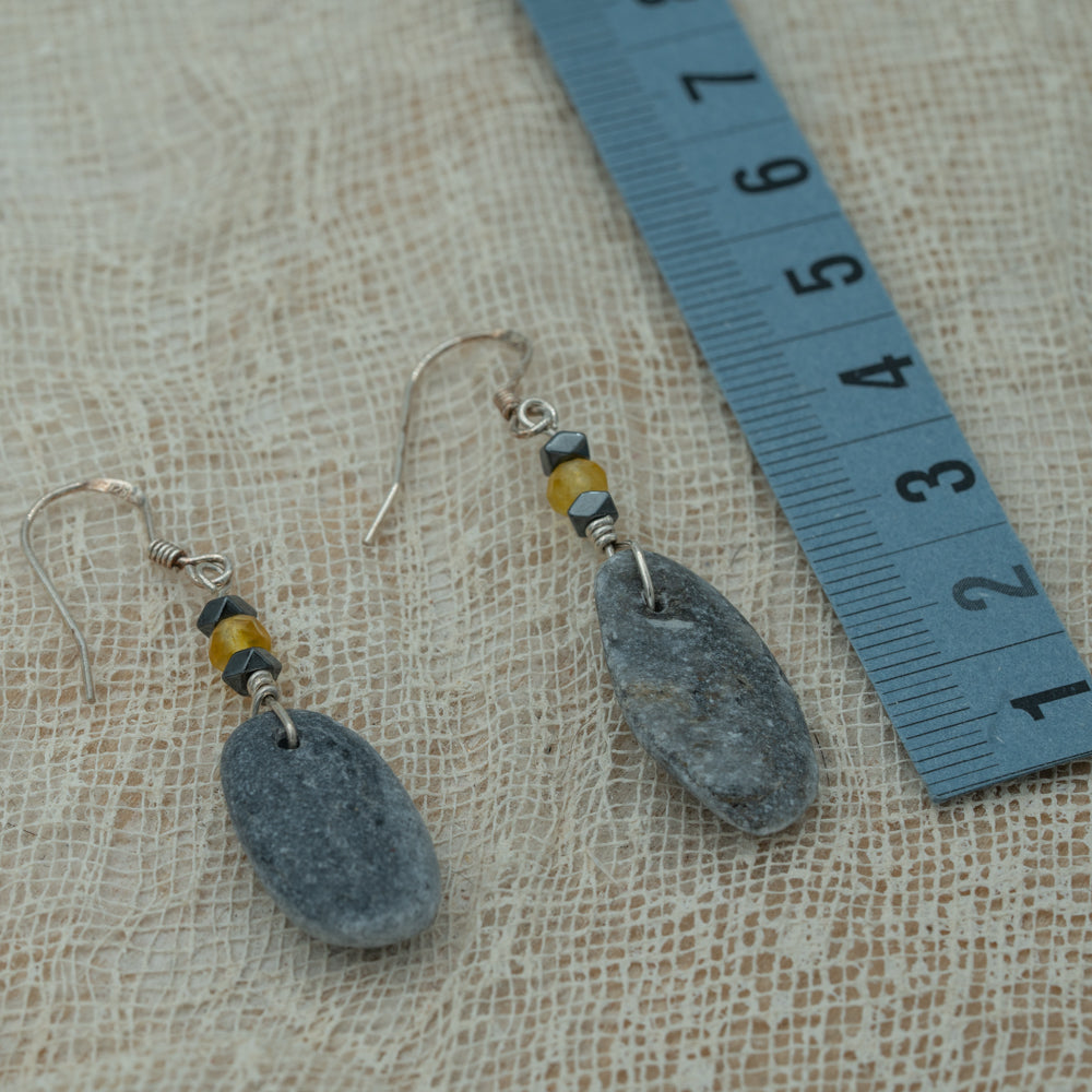 Sea pebble earrings