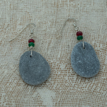 Sea pebble earrings