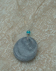 Sea pebble pendant with silver chain