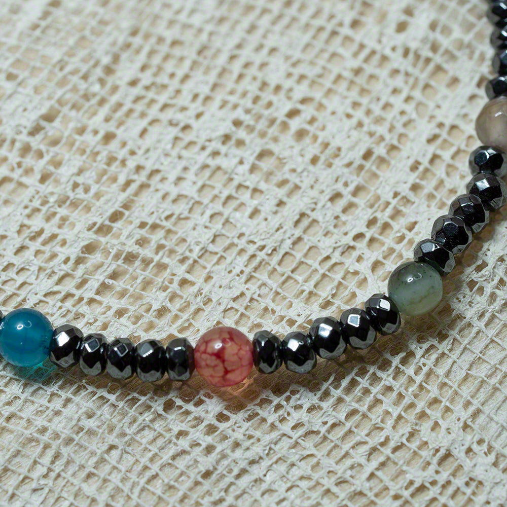 hematite agate beads bracelet