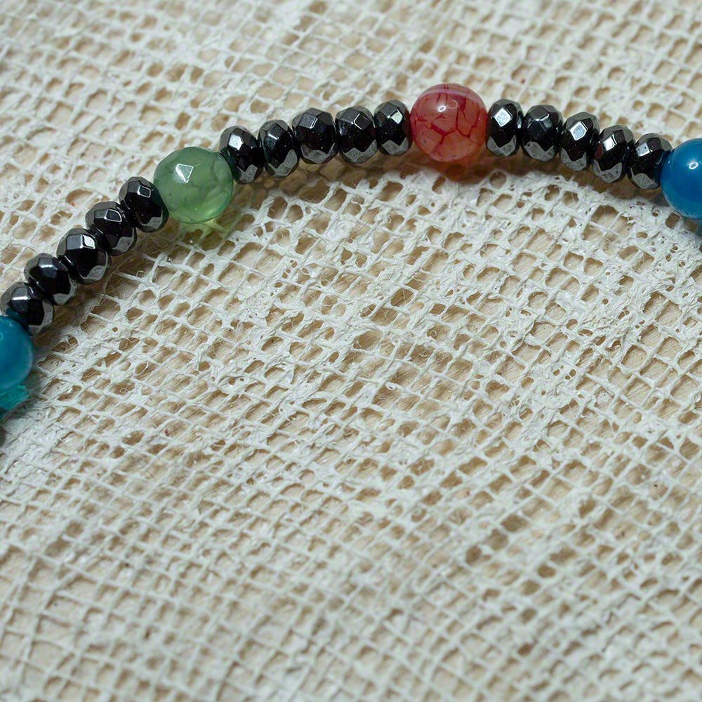 hematite agate beads bracelet