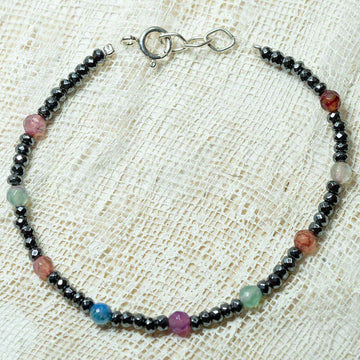 hematite agate beads bracelet