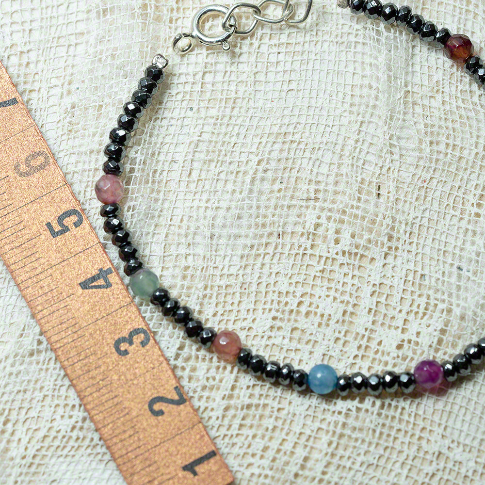 hematite agate beads bracelet