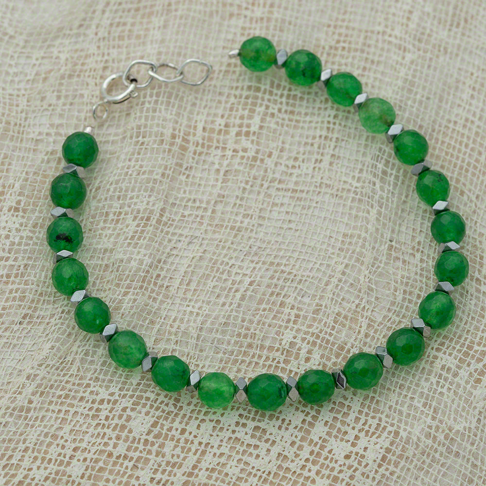 green agate hematite bracelet