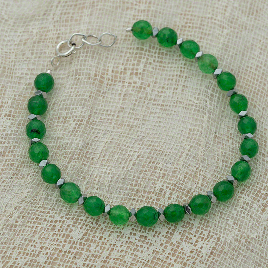 green agate hematite bracelet