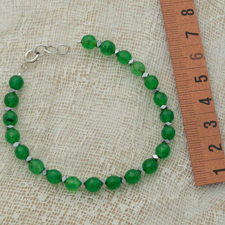 green agate hematite bracelet
