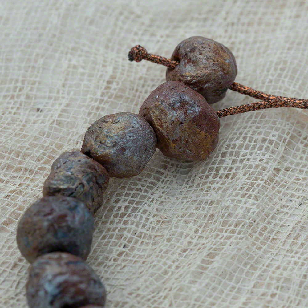 clay bracelet with handmade beads