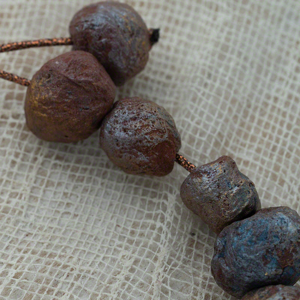 clay bracelet with handmade beads