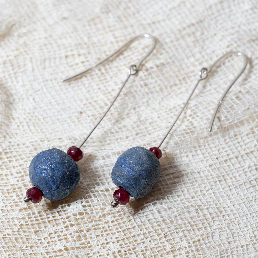 handmade clay beads earrings