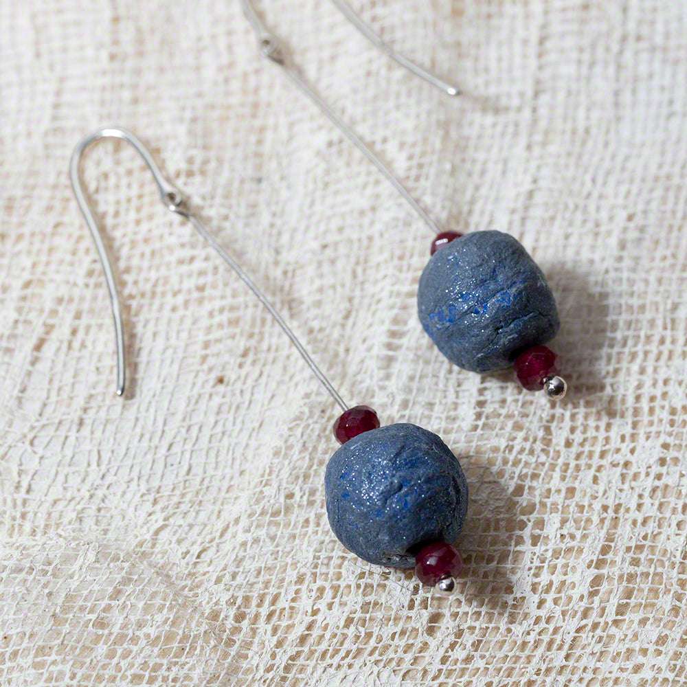 handmade clay beads earrings