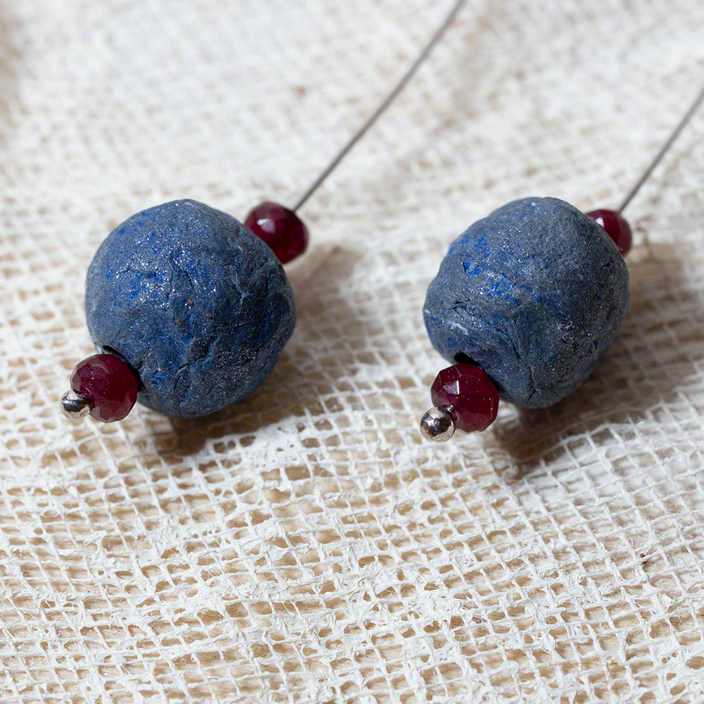 handmade clay beads earrings