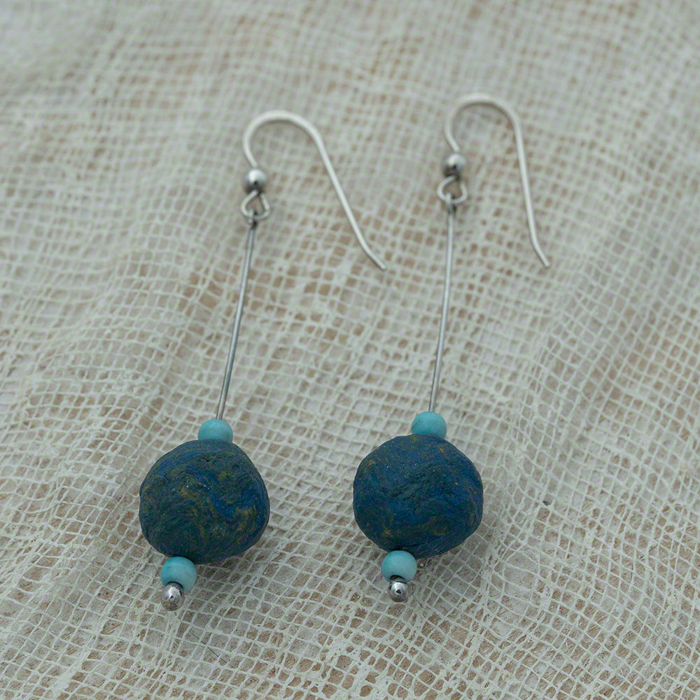 blue clay earrings 