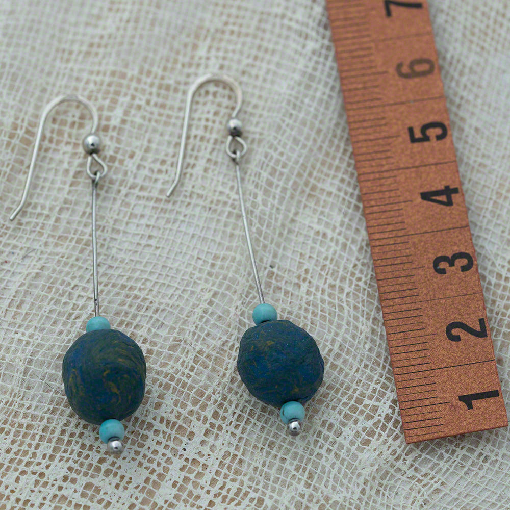 blue clay earrings 