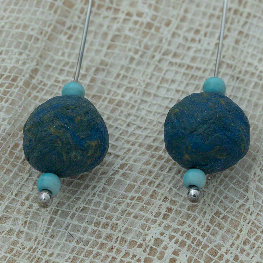 blue clay earrings 