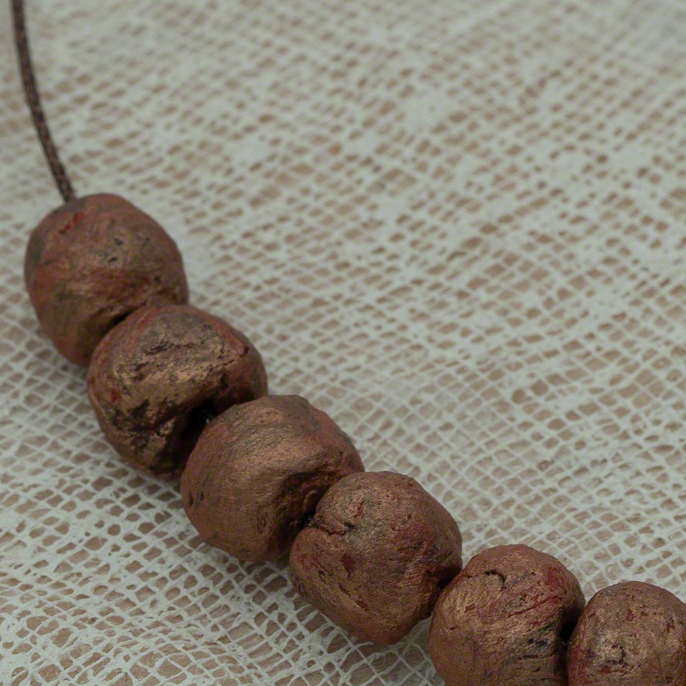 Necklace with handmade beads