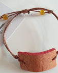clay bracelet with adjustable cord